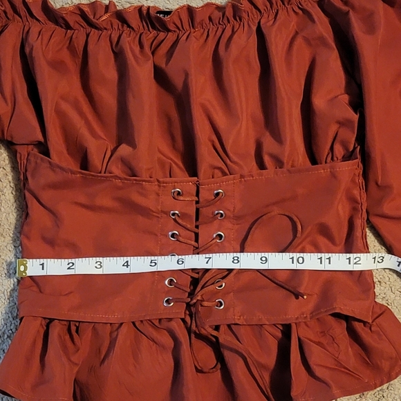 Lace up Peasant top - Picture 3 of 4